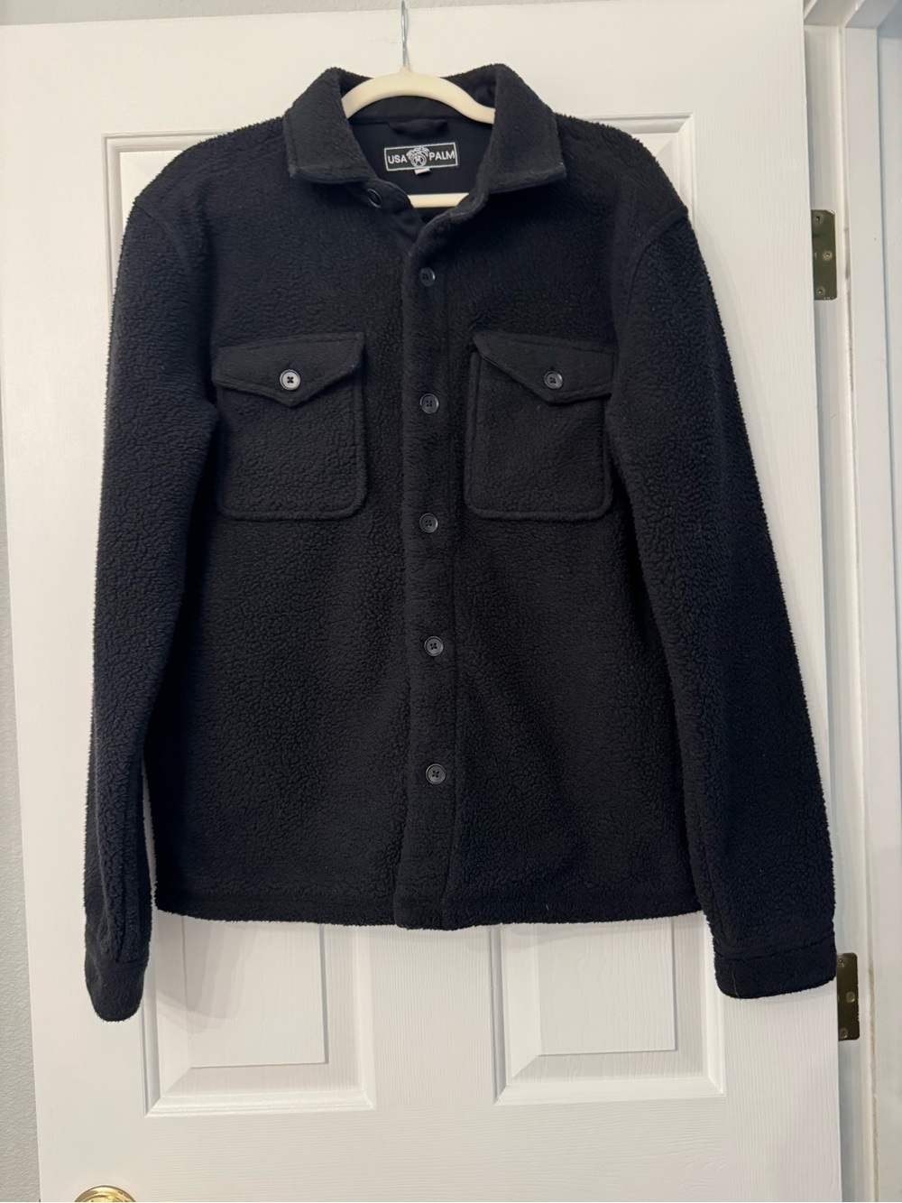 USA Palm Men's Summit Sherpa Shacket Jacket Black Size L